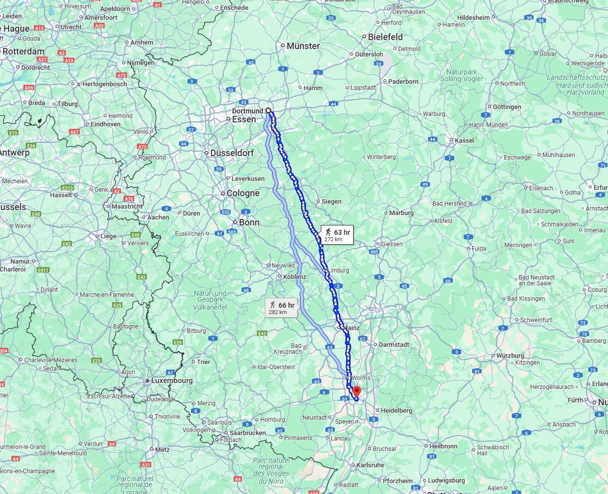 Anreise von Dortmund Zu Ludwigshafen am Rhein Über 