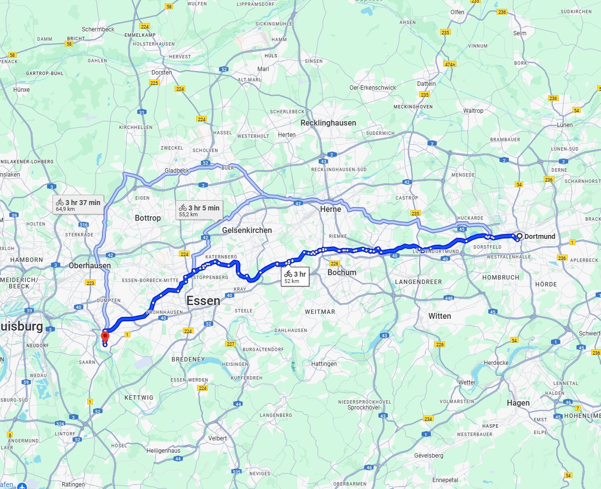 Anreise von Dortmund Zu Mülheim an der Ruhr Über 