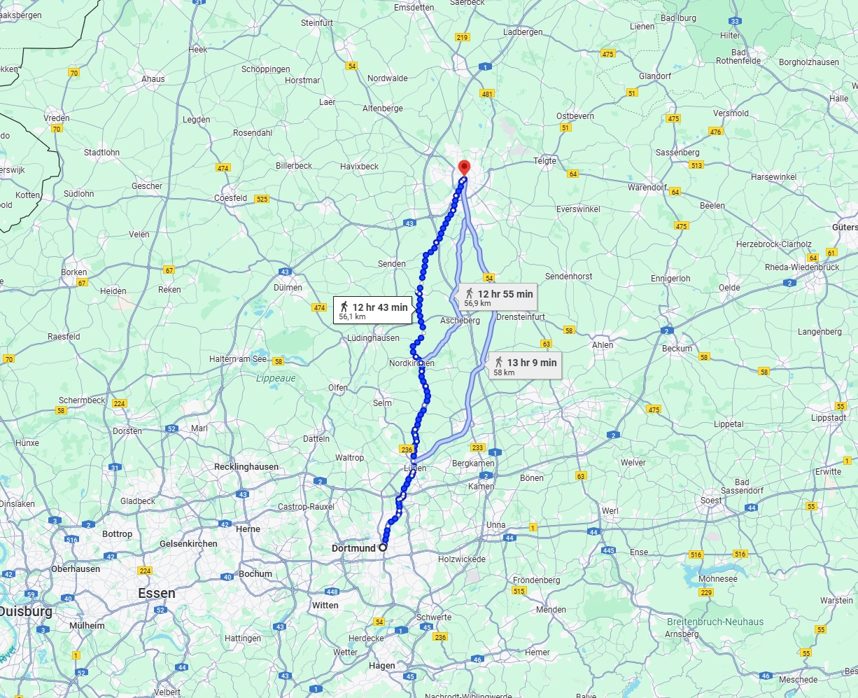 Anreise von Dortmund Zu Münster Über 