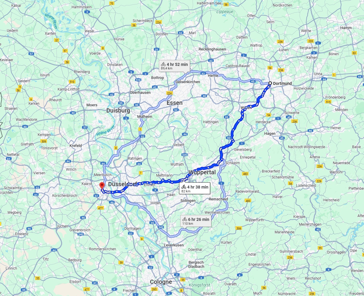 Anreise von Dortmund Zu Neuss Über 