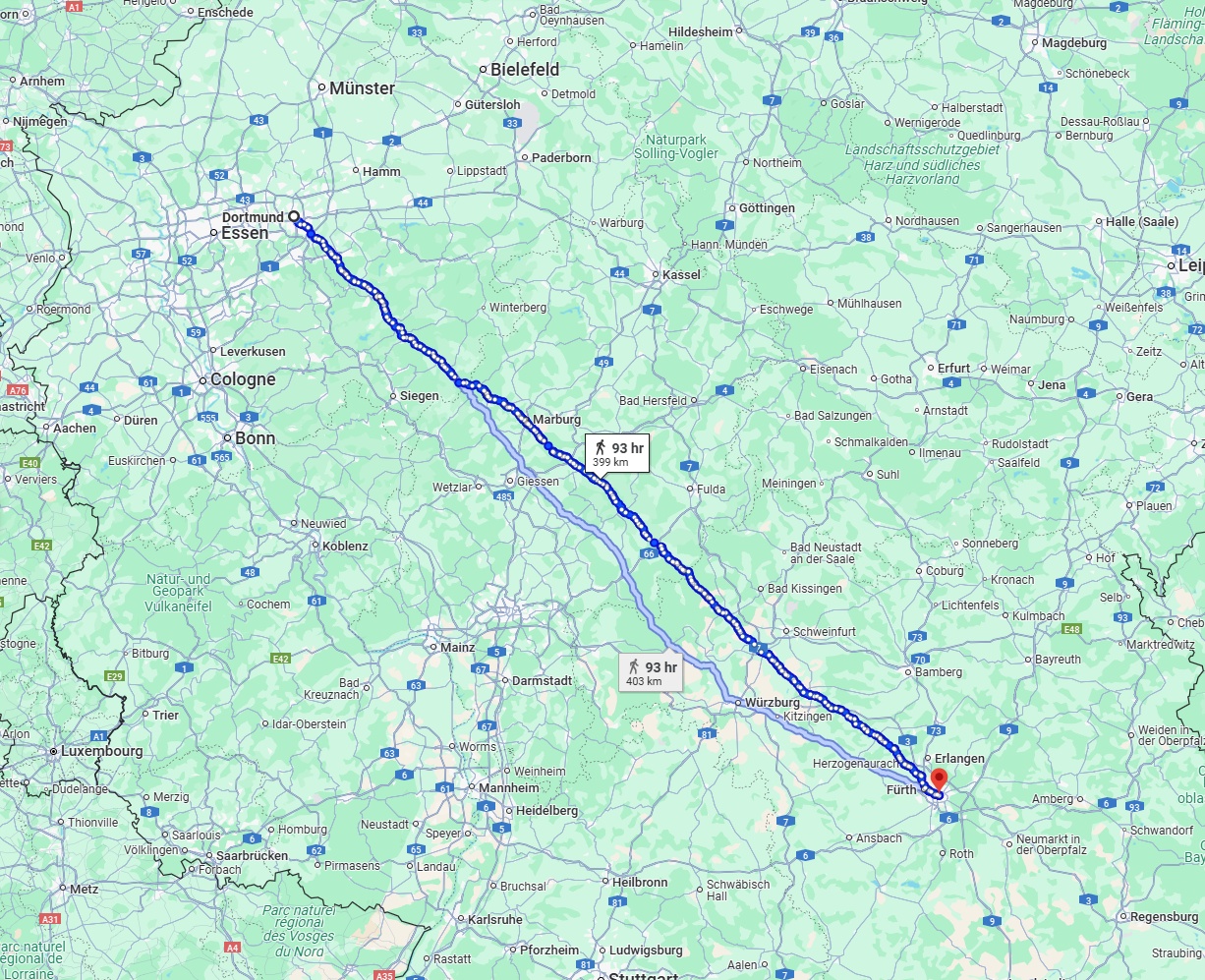 Anreise von Dortmund Zu Nürnberg Über 