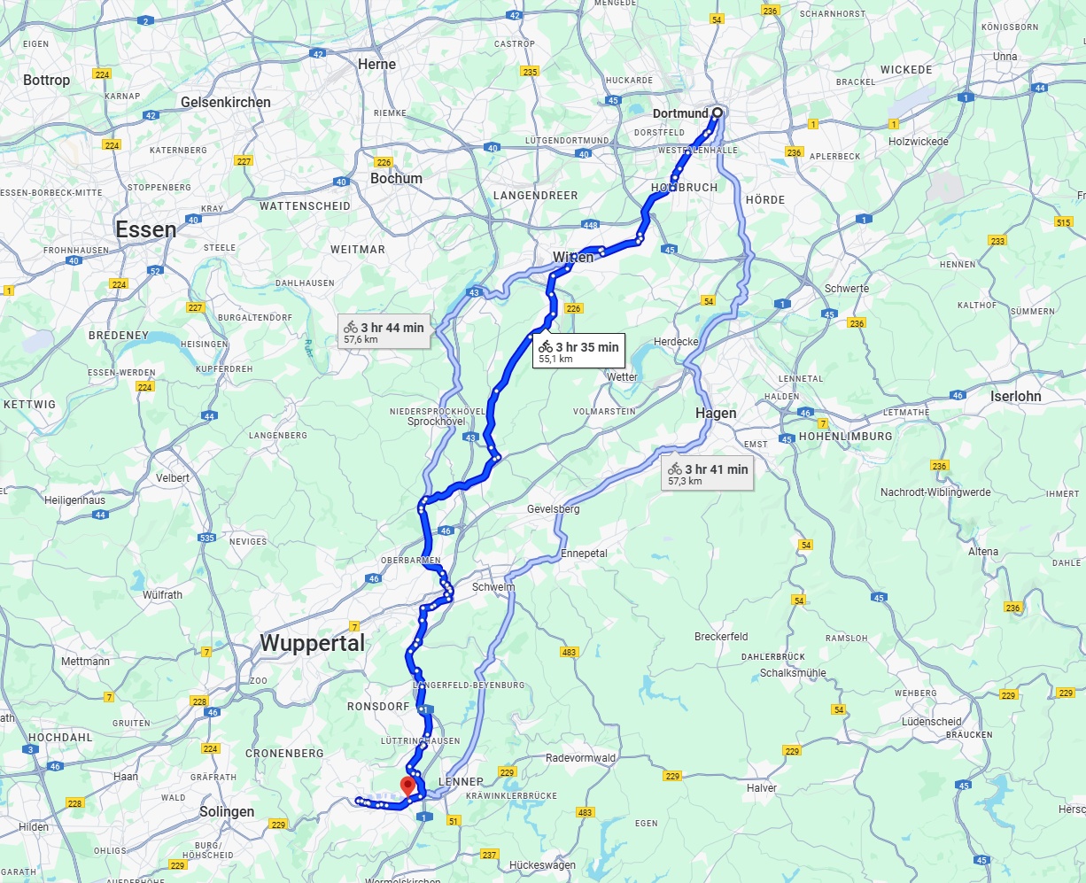 Anreise von Dortmund Zu Remscheid Über 