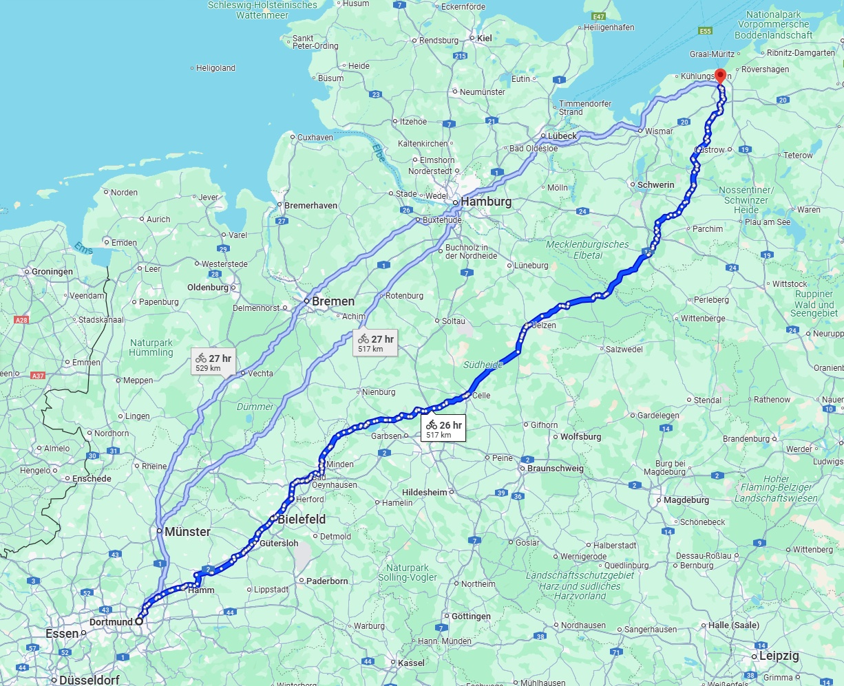 Anreise von Dortmund Zu Rostock Über 