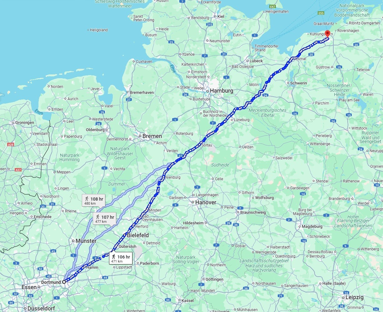 Anreise von Dortmund Zu Rostock Über 
