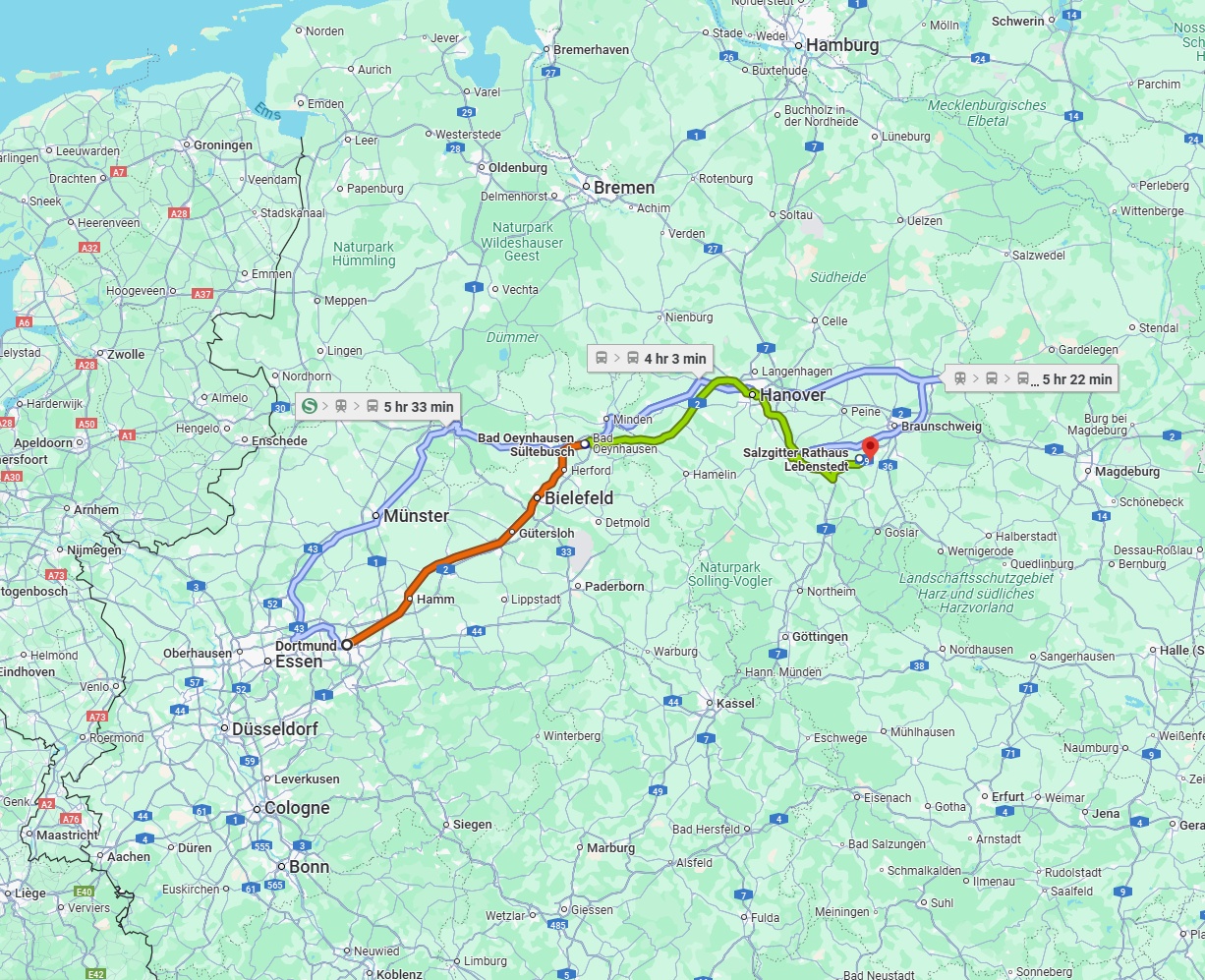 Anreise von Dortmund Zu Salzgitter Über 