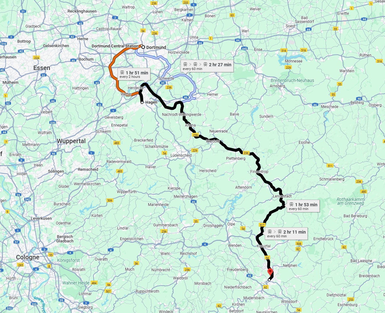 Anreise von Dortmund Zu Siegen Über 
