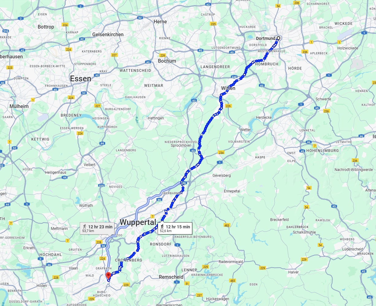 Anreise von Dortmund Zu Solingen Über 