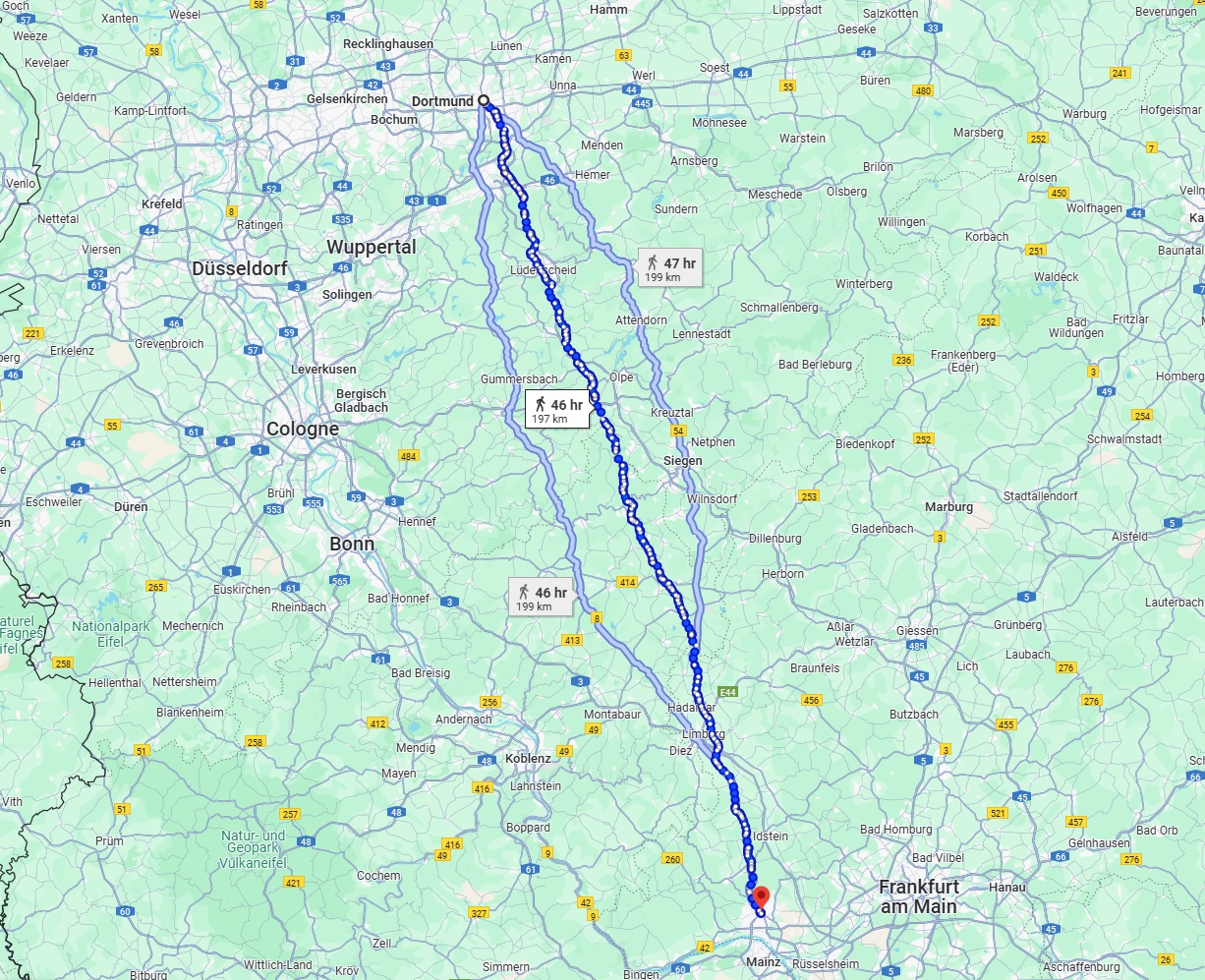 Anreise von Dortmund Zu Wiesbaden Über 