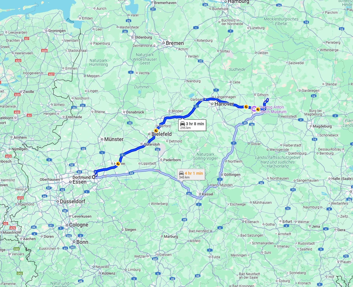 Anreise von Dortmund Zu Wolfsburg Über via A2