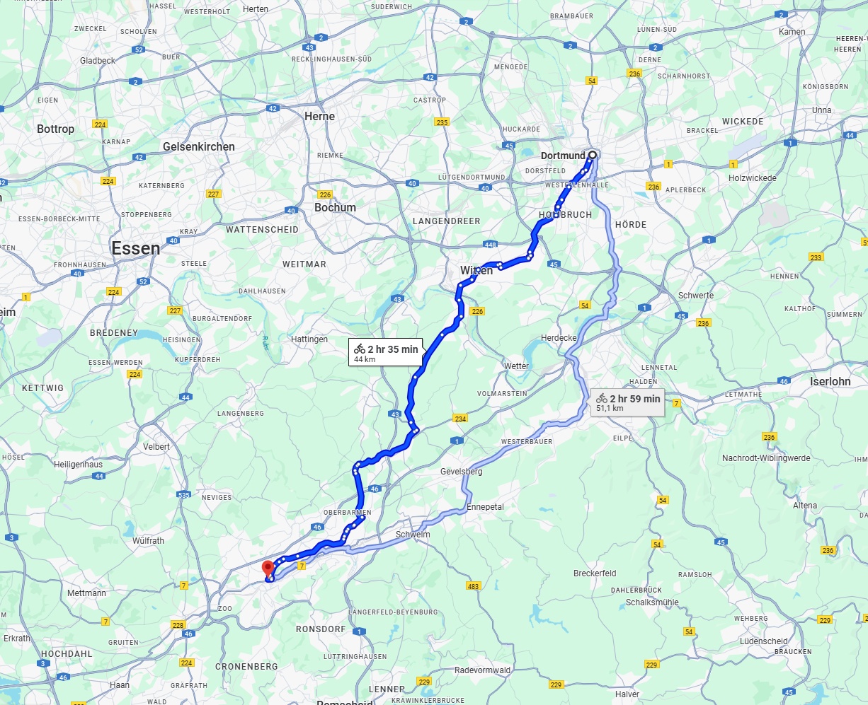 Anreise von Dortmund Zu Wuppertal Über 