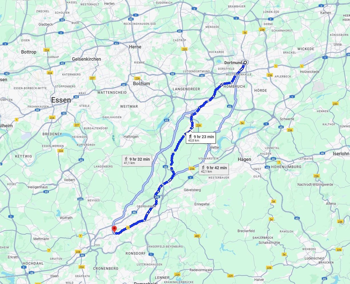 Anreise von Dortmund Zu Wuppertal Über 