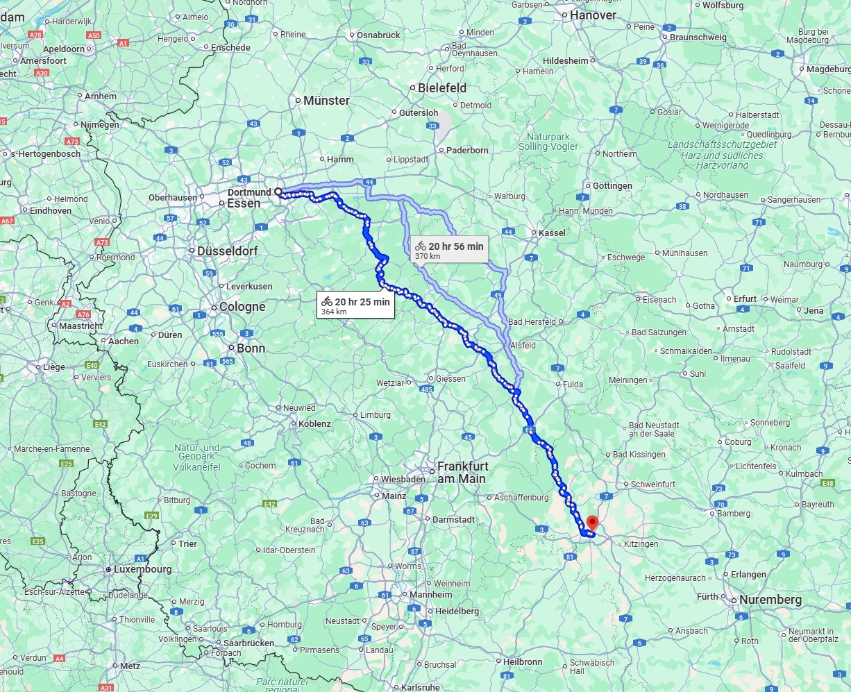 Anreise von Dortmund Zu Würzburg Über 