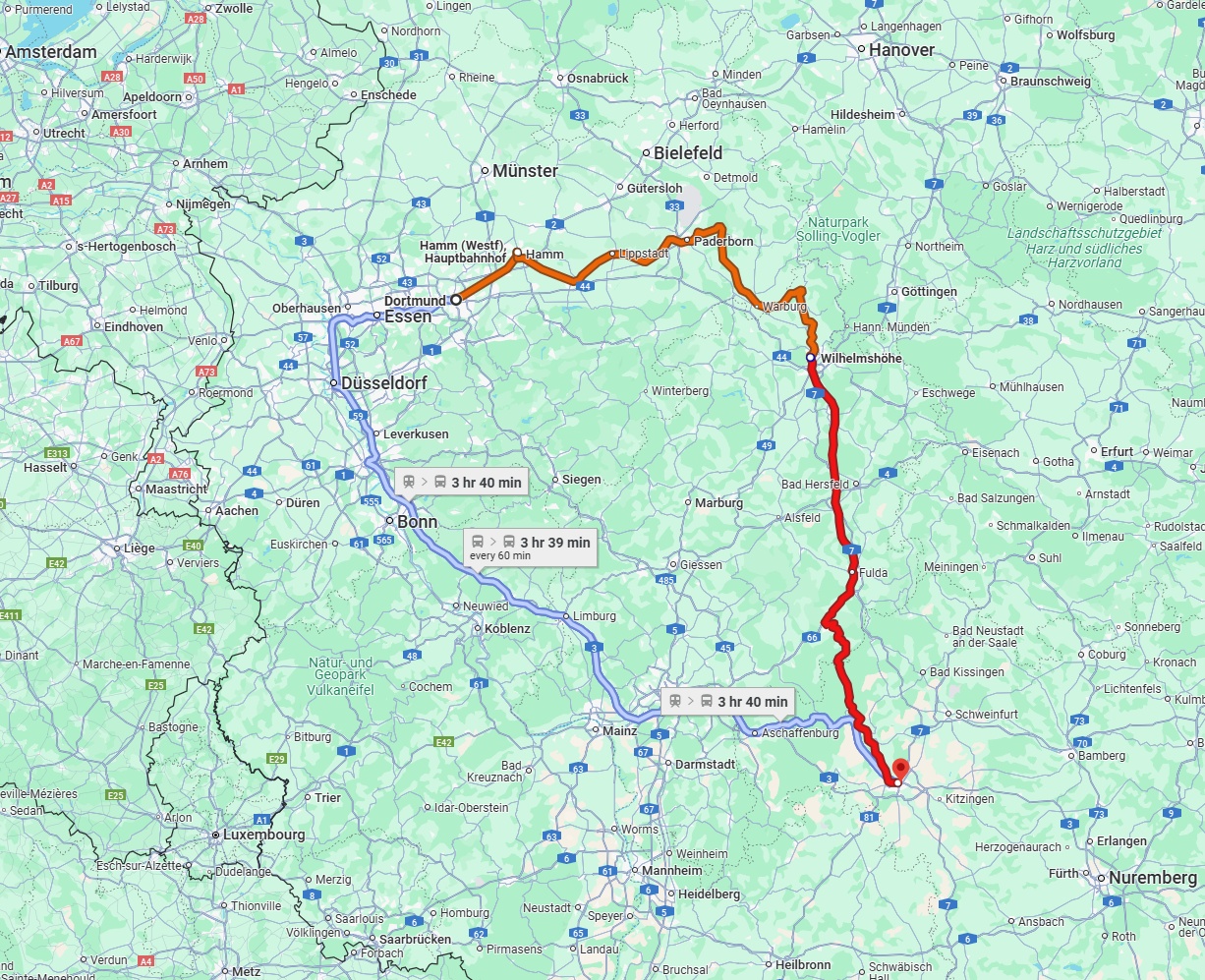 Anreise von Dortmund Zu Würzburg Über 