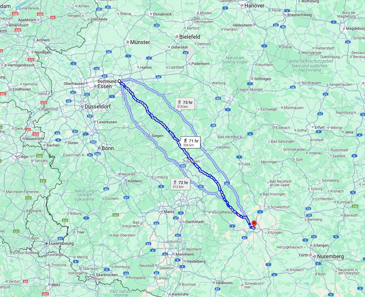 Anreise von Dortmund Zu Würzburg Über 